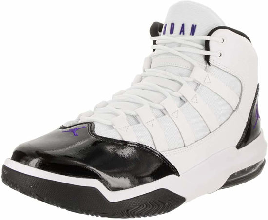 Picture of Nike Men's Basketball Shoes, White White Dark Concord Black 121, Womens 10 - Size: womens 10