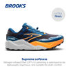 Picture of Brooks Men’s Caldera 7 Trail Running Shoe - Ebony/Blue Sapphire/Orange - 8.5 Medium - Size: 8.5
