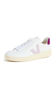Picture of Veja Women's V-12 Sneakers, Extra-White_Parme_Magenta, 7 Medium US - Size: 7
