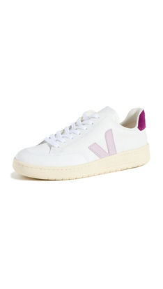 Picture of Veja Women's V-12 Sneakers, Extra-White_Parme_Magenta, 7 Medium US - Size: 7