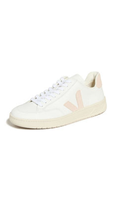Picture of Veja Men's V-12 Leather Sneakers, Extra White/Sable, 11.5 Medium US - Size: 11.5