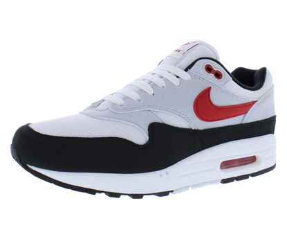 Picture of Nike Air Max 1 Men's Shoes Size - 8.5 White/University Red - Size: 8.5