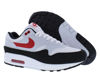 Picture of Nike Air Max 1 Men's Shoes Size - 8.5 White/University Red - Size: 8.5