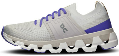 Picture of On Women's Cloudswift 3 Sneakers, White | Blueberry, 10.5 Medium US - Size: 10.5