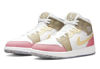 Picture of Jordan Girl's Air Jordan 1 Mid SE (Big Kid) White/Vivid Green 4 Big Kid M - Size: 4 Big Kid