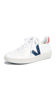 Picture of Veja Women's V-10 Sneakers, White/Nautico/Pekin, 10 Medium US - Size: 10