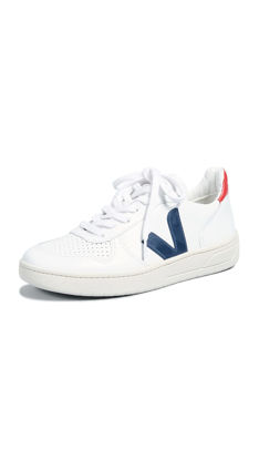 Picture of Veja Women's V-10 Sneakers, White/Nautico/Pekin, 10 Medium US - Size: 10