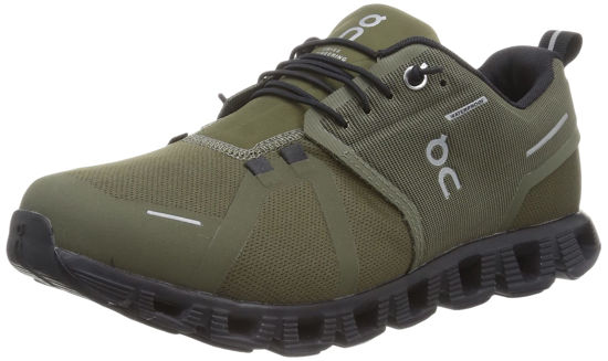 Picture of On Men's Cloud 5 Waterproof Sneakers, Olive/Black, 14 - Size: 14