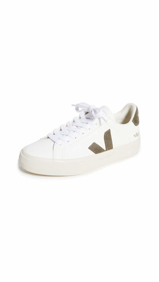 Picture of Veja Women's Campo Sneakers, Extra White/Khaki, 10 Medium US - Size: 10