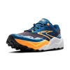 Picture of Brooks Men’s Caldera 7 Trail Running Shoe - Ebony/Blue Sapphire/Orange - 10.5 Medium - Size: 10.5