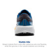 Picture of Brooks Men’s Caldera 7 Trail Running Shoe - Ebony/Blue Sapphire/Orange - 10.5 Medium - Size: 10.5