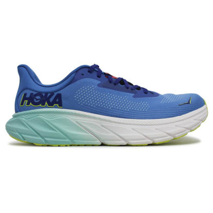 Picture of HOKA ONE ONE Mens Arahi 7 Textile Virtual Blue Cerise Trainers 12.5 US - Size: 12.5