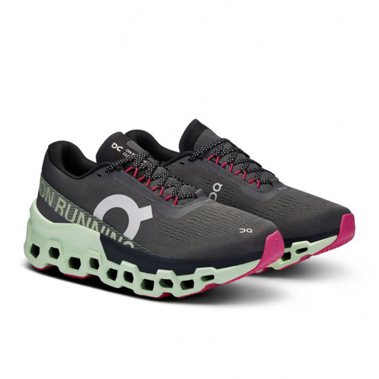Picture of On Women's Cloudmonster 2 Sneaker, Asphalt/Lima, 8 - Size: 8