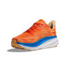 Picture of HOKA ONE ONE Mens Clifton 9 Textile Vibrant Orange Impala Trainers 10.5 US - Size: 10.5