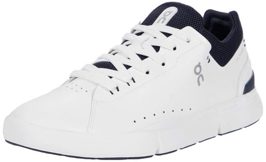 Picture of On Womens The Roger Advantage Textile Synthetic White Midnight Trainers 6 US - Size: 6