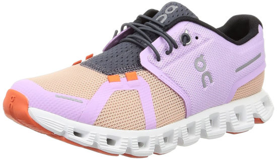 Picture of On Women's Cloud 5 Push Sneakers, Fiji/Rose, 6.5 - Size: 6.5