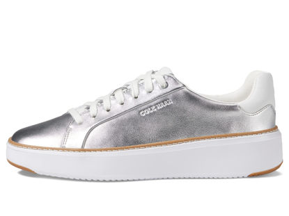 Picture of Cole Haan Women's Grandpro TopSpin Sneaker Silver Talca/Optic White 7 B - Medium - Size: 7