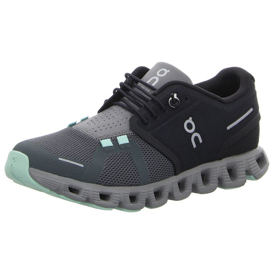 Picture of On Womens Cloud 5 Textile Synthetic Black Lead Trainers 11 US - Size: 11