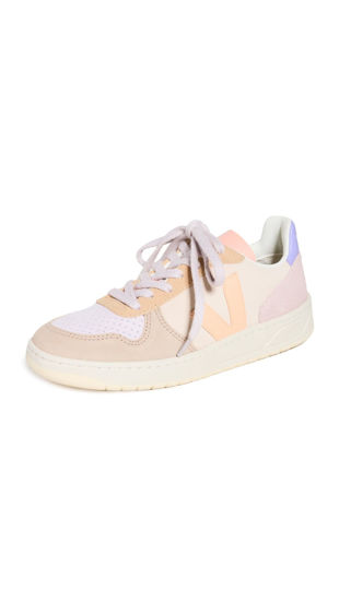 Picture of Veja Women's V-10 Sneakers, Multico Peach, 6 Medium US - Size: 6