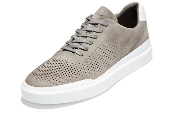 Picture of Cole Haan Men's Grandpro Rally Laser Cut Sneaker, Ironstone/Optic White, 12 Wide - Size: 12 Wide