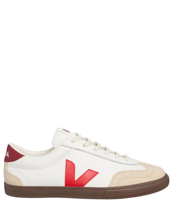 Picture of Veja Women Volley Sneakers White - Pekin - bark 9 US - Size: 9