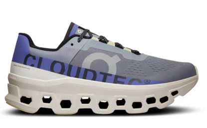 Picture of On Men's Cloudmonster Sneakers, Mist/Blueberry, 12 - Size: 12