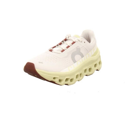 Picture of On Women's Cloudmonster Sneakers, Frost | Acacia, White, Yellow, 5 Medium US - Size: 5