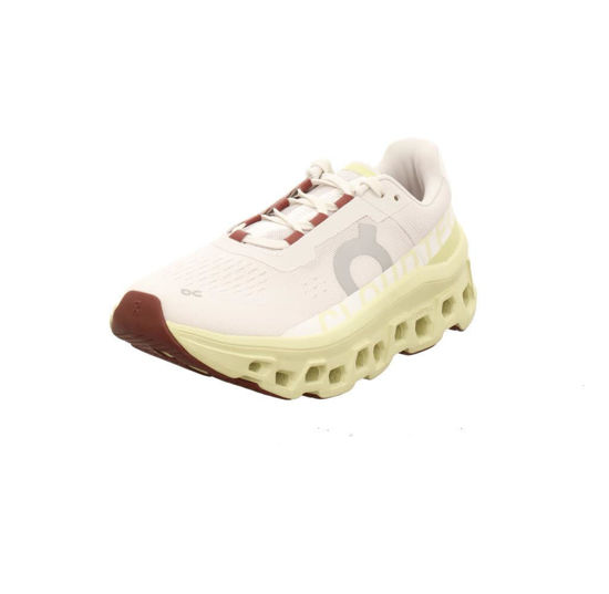 Picture of On Women's Cloudmonster Sneakers, Frost | Acacia, White, Yellow, 5 Medium US - Size: 5