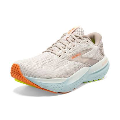 Picture of Brooks Women’s Glycerin 21 Neutral Running Shoe - Coconut/Aqua/Autumn Sunset - 5.5 Medium - Size: 5.5