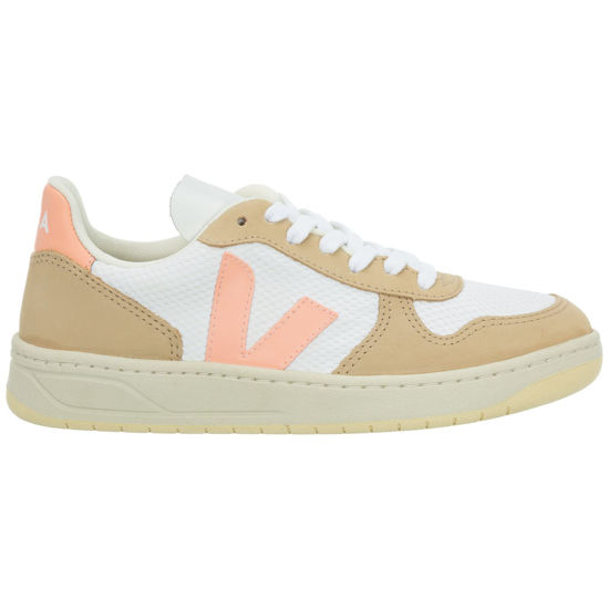Picture of Veja Women V-10 Sneakers White - Bellini - Almond 7 US - Size: 7