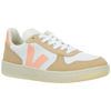 Picture of Veja Women V-10 Sneakers White - Bellini - Almond 7 US - Size: 7