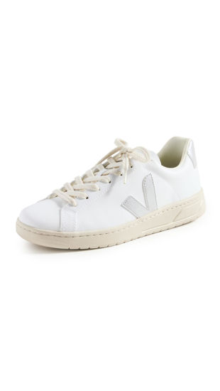 Picture of Veja Women's Urca Sneakers, White Silver, 10 Medium US - Size: 10