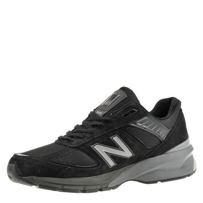 Picture of New Balance Men's Made in US 990 V5 Sneaker, Black/Silver, 12 - Size: 12