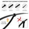Picture of Cable Zip Ties,400 Pack Black Assorted Sizes 12+8+6+4 Inch,Multi-Purpose Self-Locking Nylon Cable Cord Management ,Plastic Wire Ties for Home,Office,Garden,Workshop. By HAVE ME TD