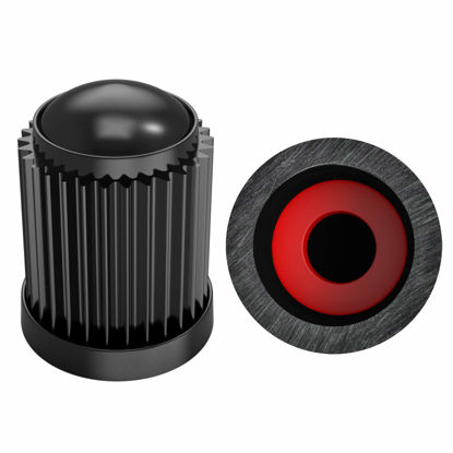 Picture of SAMIKIVA (30 Pack) Tire Stem Valve Caps, with O Rubber Ring, Universal Stem Covers for Cars, SUVs, Bike and Bicycle, Trucks, Motorcycles, Airtight Seal Heavy Duty (Black (30 Pack))