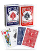 Picture of Bicycle Rider Back Playing Cards, Standard Index, Poker Cards, Premium Playing Cards, Red & Blue, 2 Count (Pack of 1)