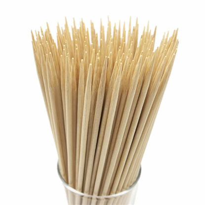 Picture of HOPELF 6" Natural Bamboo Skewers for BBQ，Appetiser，Fruit，Cocktail，Kabob，Chocolate Fountain，Grilling，Barbecue，Kitchen，Crafting and Party. Φ=4mm, More Size Choices 8"/10"/12"/14"/16"/30"(100 PCS)