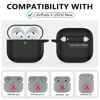 Picture of Ljusmicker for AirPods 4 Case Cover 2024 with Cleaner Kit,Soft Silicone Protective Case for Apple AirPods 4th Generation Case for Women Men,AirPod 4 Case Accessories with Keychain-Black