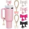 Picture of Compatible with Stanley Cup Accessories - 4Pcs 10mm Cute Bow Straw Topper Compatible with Stanley Cup Straw Cover Cap, 2pcs Bow Charms for Stanley 30&40 Oz Tumbler with Handle