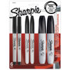 Picture of Sharpie Permanent Markers Variety Pack, Featuring Ultra-Fine, Chisel Tip, And Fine Tip Marker Set, Writing And Poster Markers, Black, 6 Count