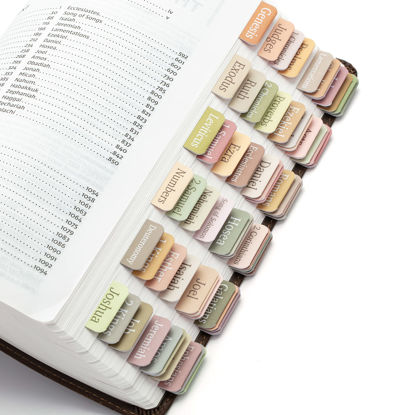 Picture of Mr. Pen- Bible Tabs, 75 Tabs, Boho Theme, Laminated Bible Tabs for Women and Men, Bible Tabs for Study Bible, Bible Index Tabs, Bible Book Tabs, Bible Labels Tabs, Mr Pen Bible Tabs