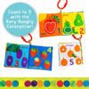 Picture of Let's Count Soft Book - World of Eric Carle the Very Hungry Caterpillar Baby on the Go Clip Teething Crinkle Soft Sensory Book for Babies, 5.25x5.25 Inch