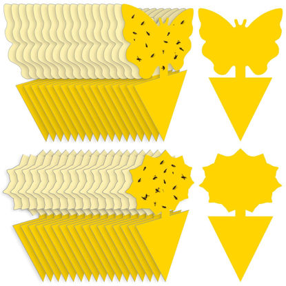 Picture of Fruit Fly Traps Fungus Gnat Traps Yellow Sticky Bug Traps 36 Pack No Harm and Odorless for Indoor Outdoor Use Protect The Plant