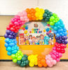 Picture of Bezente Assorted Rainbow Latex Balloons, 100 Pack 12 inch Round Helium Bright Color Balloons for Birthday Baby Shower Wedding Party Decorations