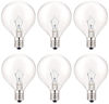 Picture of SerBion 25 Watt Wax Warmer Bulbs, Light Bulbs for Full Size Scentsy Warmer, 6 Packs E12 Base Type G Bulb, Dimmable, Warm White, 120V G16 1/2 Bulbs for Candle Lamp