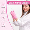 Picture of Schneider Nitrile Exam Gloves, 4-mil Medical Gloves Disposable Latex Free, Powder Free, Food Safe Gloves for Cooking, Cleaning, Examination, Cherry Blossom, Medium, 100-ct Box