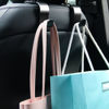 Picture of Amooca Car Seat Headrest Hook 4 Pack Hanger Storage Organizer Universal for Handbag Purse Coat fit Universal Vehicle Car Black S Type