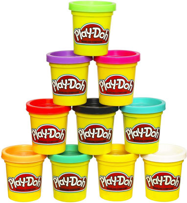 Picture of Play-Doh Bulk 10-Pack Case of Assorted Colors, Christmas Stocking Stuffers, Party Favors for Girls & Boys, Kids Arts & Crafts, Preschool Toys, Ages 2+ (Amazon Exclusive)