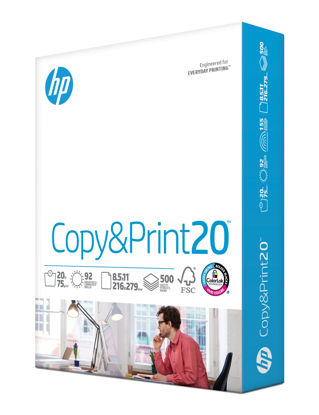 Picture of HP Printer Paper | 8.5 x 11 Paper | Copy &Print 20 lb | 1 Ream Case - 500 Sheets| 92 Bright | Made in USA - FSC Certified | 200060