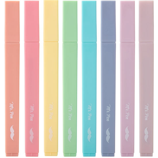 Picture of Mr. Pen- Aesthetic Cute Pastel Highlighters Set, 8 pcs, Chisel Tip, Candy Colors, No Bleed Bible Assorted Colors